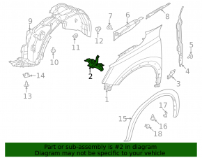 Front left upper fender bracket for Nissan Pathfinder 22-25