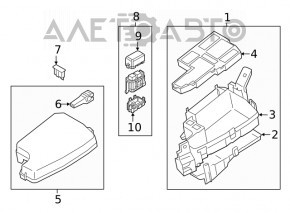 Mazda CX-5 17-25 underhood relay box cover
