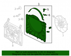 Land Rover Range Rover 13-21 3.0, 5.0 radiator diffuser