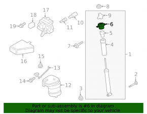 Rear left shock absorber support for Porsche Cayenne 19-26 electric