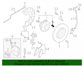Front left outer CV joint mounting bolt for Audi A3 8V 15-20 70mm