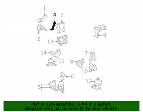 Engine bracket right front Lexus RX400H 06-09