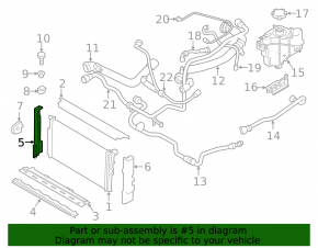 Radiator bracket right BMW F30 17-18 B46