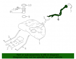 Fuel filler neck Nissan Altima 19-24 fwd