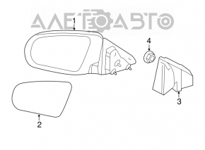 Left side mirror assembly Chrysler 200 11-14 heating