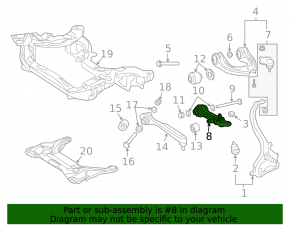 Lower arm front right rear Mercedes W211 rwd