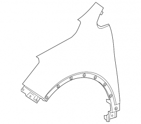 Front right fender Buick Envision 16-20 steel