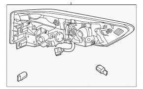 Outer wing light, right, Nissan Pathfinder 22-25