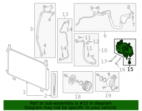 Air Conditioning Compressor Honda CRV 17-19 2.4