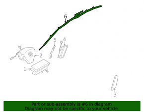 Left side curtain airbag for VW CC 08-17