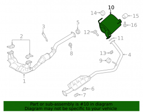 Muffler rear part with barrel Subaru Forester 19-24 SK without nozzle, dented