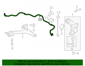 Front stabilizer Honda Accord 13-17 19mm