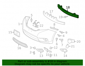 Front bumper reinforcement Toyota Sienna 15