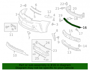 Front bumper reinforcement lower Toyota Prius 50 16- BLIC