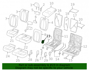 Isofix plug for rear seat 2nd row BMW X2 F39 18-23 black