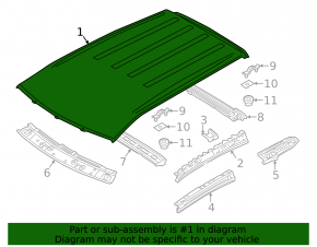Metal roof Mitsubishi Outlander Sport ASX 10-23 for panoramic, sawed off