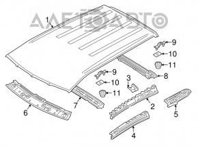 Metal roof Mitsubishi Outlander Sport ASX 10-23 for panoramic, sawed off