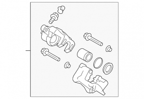 Rear right caliper assembly for Kia Sportage 17-22 AWD electric