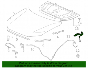 Hood hinge left Honda CRV 23-