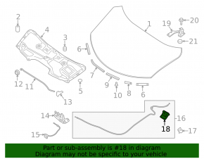 Nissan Rogue 16-18 interior hood and gas tank release handle