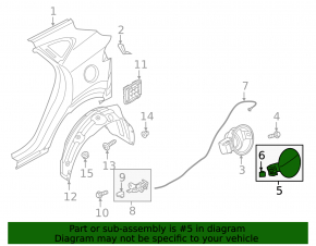 Fuel filler door for Hyundai Tucson 19-21