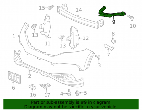 Honda CRV 12-14 front left bumper-headlight mount