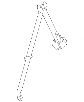 Seat belt 2nd row rear left Toyota Highlander 14-19 gray
