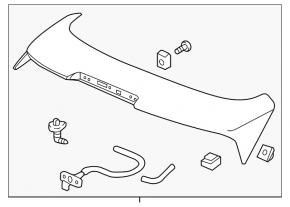 Trunk Door Spoiler Honda HR-V 16-22