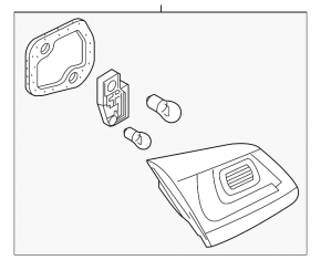 Light inside tailgate left VW Touareg 11-13 halogen