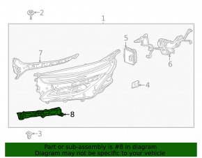 Lower left headlight mounting bracket for Chevrolet Equinox 22-24