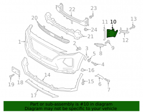 Brake cooling duct left Hyundai Santa FE 19-20