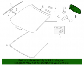 Interior mirror Lexus NX300 NX300h 18-21 auto-dimming, Homelink