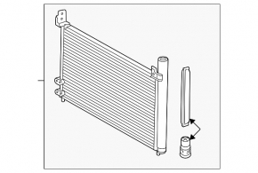Toyota Prius V 12-17 air conditioner condenser