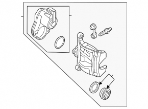 Rear left support Audi A6 C8 19- electric