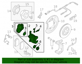 Rear left support Audi A6 C8 19- electric