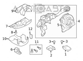Guitar assembly Porsche Macan 15-18 under headlight washer without radar