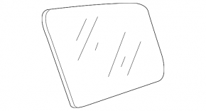 Left mirror element for Mercedes GLS-class X166 13-19, heated