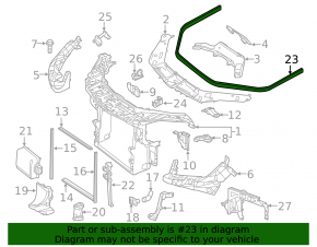 Mercedes GLS-class X166 13-19 Front Hood Seal