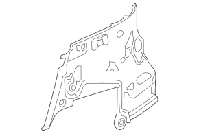 Engine arch protection left Mercedes C-class W205 15-21