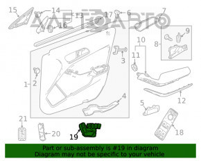 Seat control with memory front right Mercedes GLA 15-20 black