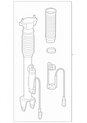 Rear left shock absorber Mercedes GLE 63 16-19 for air, AMG pack