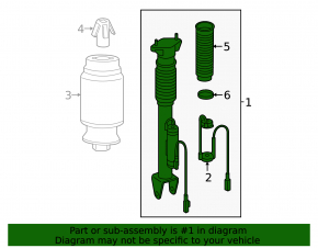 Rear left shock absorber Mercedes GLE 63 16-19 for air, AMG pack