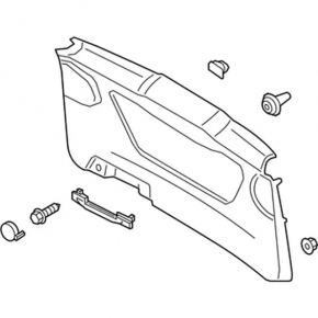 Lower boot door trim Ford C-max MK2 13-18 black, worn, missing plug