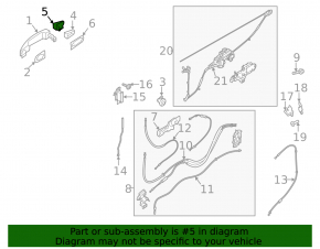 Plug outer handle rear right Ford Transit Connect MK2 13-23 structure