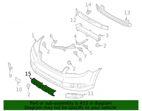Front bumper lower trim Subaru Outback 10-14