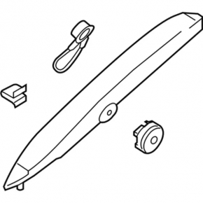 Upper left front pillar trim for Ford Mustang mk6 15-23 coupe, black, under the tweeter, scratches