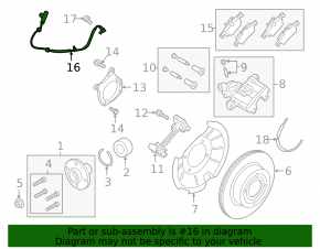 ABS sensor rear left Ford Ecosport 18-22 AWD