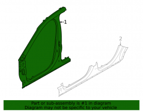 Left central body pillar for Ford Escape MK4 20-26