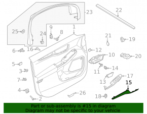 Front right door trim panel trim panel for Ford Escape MK4 20-22 gray