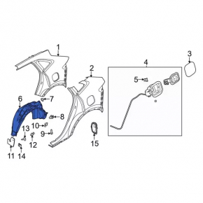 Rear left mudguard Ford Escape MK4 20-24